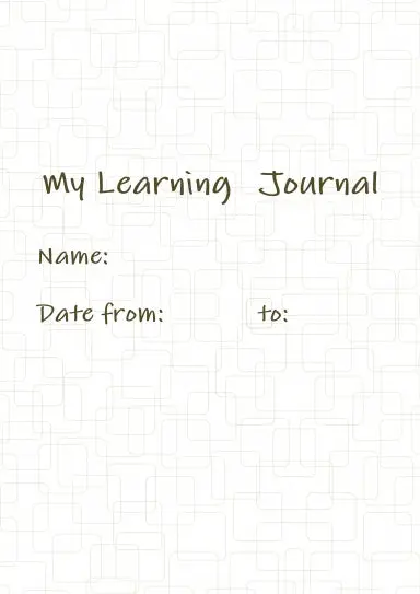A4 Learning Journal 1