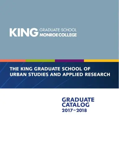 Monroe College Graduate Catalog 2017-2018 1