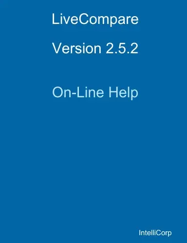 Livecompare 2.5.2 On-Line Help 1