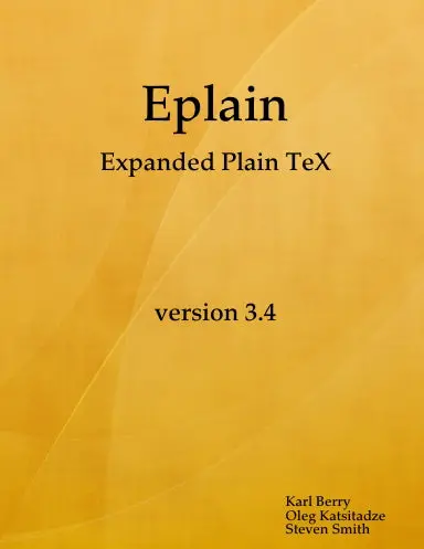 Eplain: Expanded Plain Tex 1