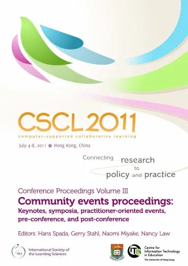 The Computer Supported Collaborative Learning (Cscl) Conference 2011, Volume 3 1
