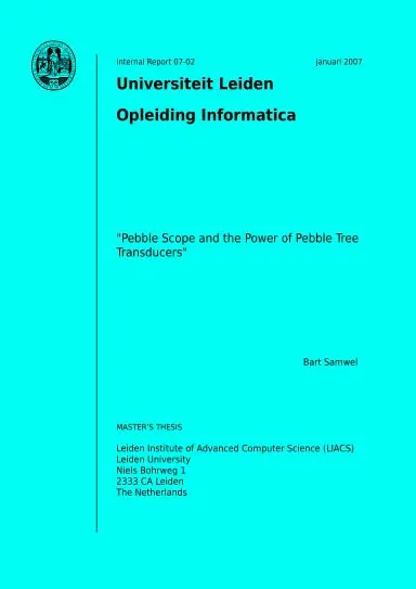 Pebble Scope And The Power Of Pebble Tree Transducers 1