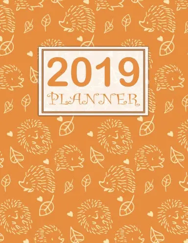 2019 Planner : Orange Design 2019-2020 Years Planner And 12 Months Calendar Planner With Journal Page 1