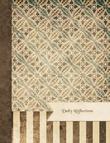 Daily Reflections Dated Journal | Vintage Circles | Page To A Day 365 Daily Quotes 11"X 8.5" Paperback Diary Planner 1
