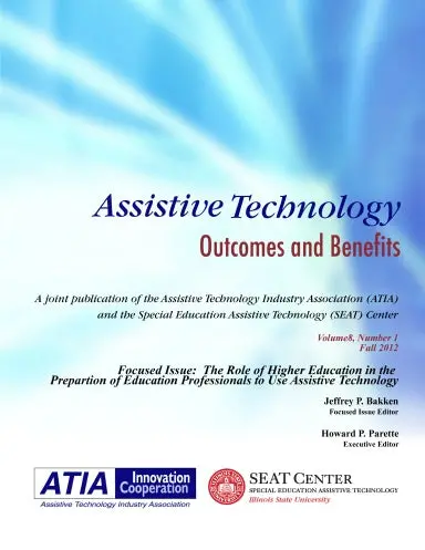 Assistive Technology Outcomes And Benefits, Volume 8 Number 1 1