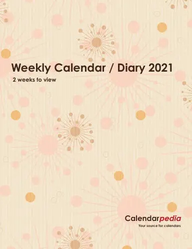 Weekly Calendar / Diary 2021 1