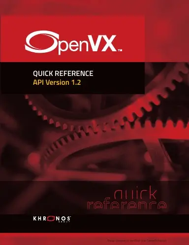 Openvx 1.2 Reference Guide 1