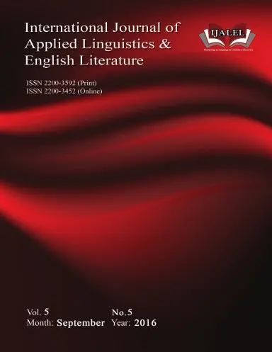International Journal Of Applied Linguistics And English Literature [Vol 5, No 5 (2016)] 1