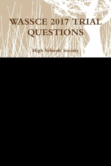 Wassce 2017 Trial Questions 1