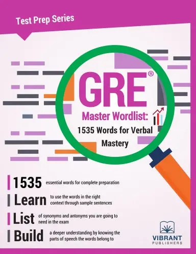 Gre Master Word List: 1535 Words For Verbal Mastery 1