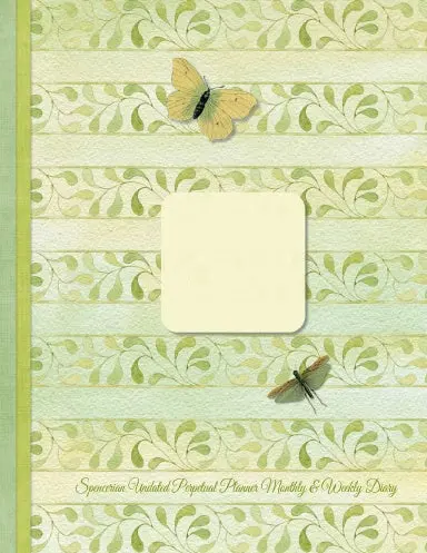 Spencerian Undated Perpetual Planner - Green Leaves 8.5 X 11" 1