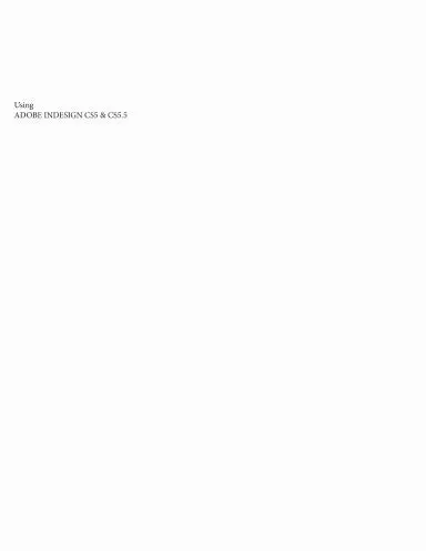 Adobe Indesign Cs5/Cs5.5 User Manual 1
