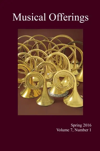 Musical Offerings, Volume 7, Number 1 1