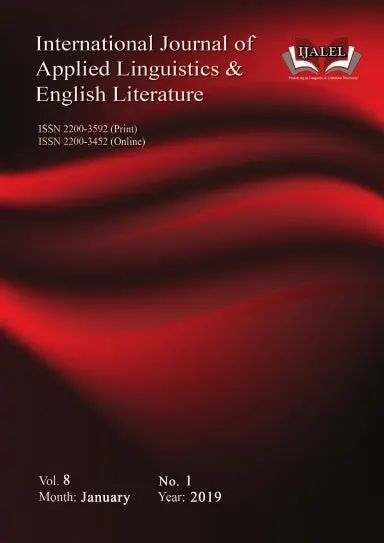 International Journal Of Applied Linguistics And English Literature [Vol 8, No 1 (2019)] 1