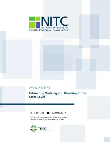 Estimating Walking And Bicycling At The State Level 1
