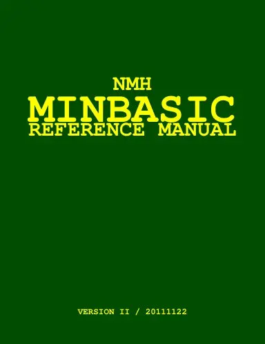 Minbasic Reference Manual 1