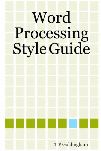 Word Processing Style Guide 1