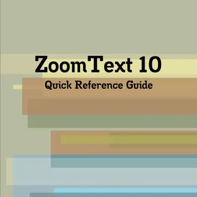 Zoomtext 10 Uk English Quick Reference Guide 1