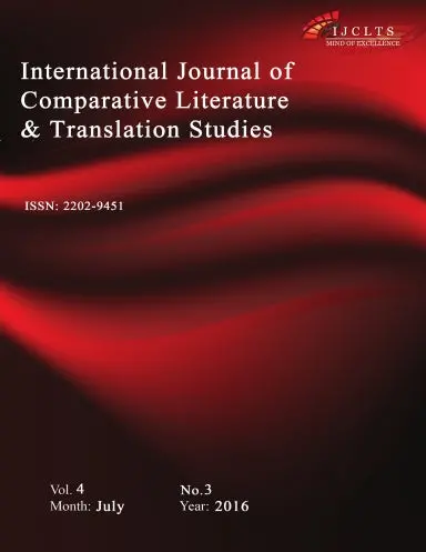International Journal Of Comparative Literature And Translation Studies [Vol 4, No 3 (2016)] 1