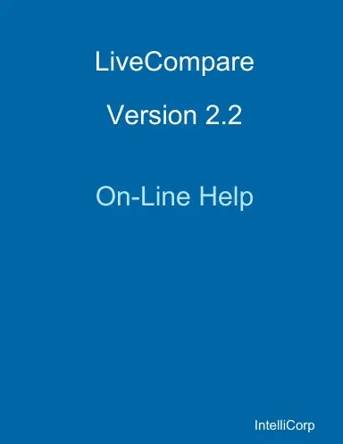 Livecompare 2.2 On-Line Help 1