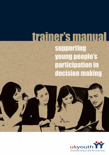 Supporting Young People's Participation In Decision Making 1