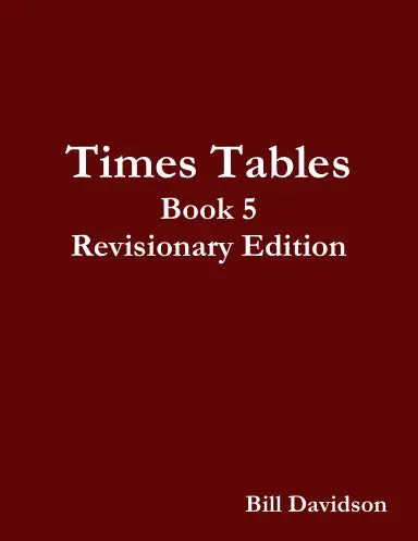 Book 5:  Times Tables 1
