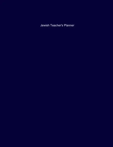 Jewish Teacher's Planner 1