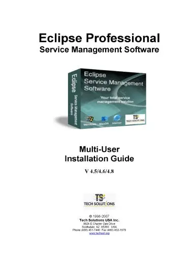 Eclipse Service Management Software Install Guide 1