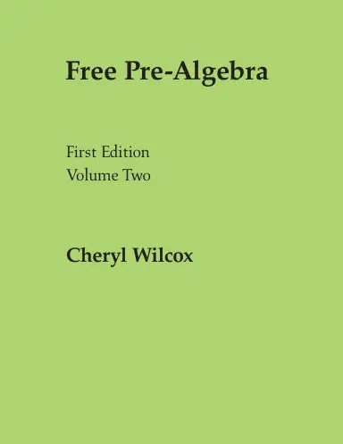 Free Pre-Algebra 1St Edition Volume 2 1