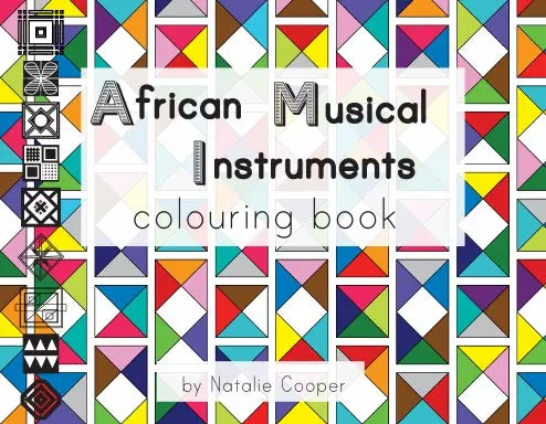 African Musical Instruments: Colouring Book 1