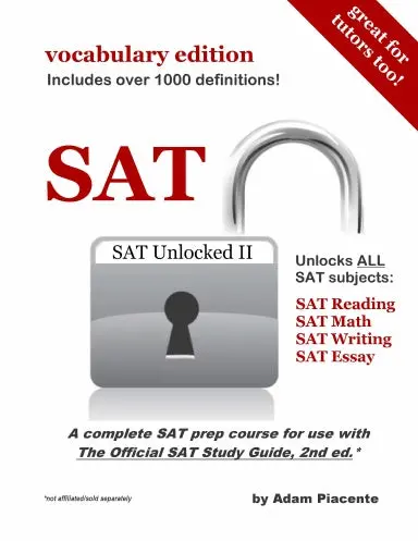 Sat Unlocked Ii (Vocabulary Edition): Coil Bound 1