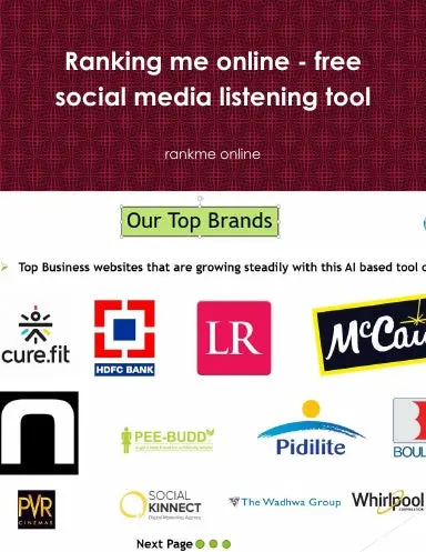 Ranking Me Online - Free Social Media Listening Tool 1