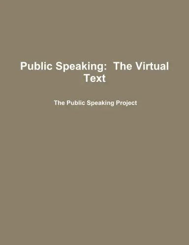 Public Speaking:  The Virtual Text 1