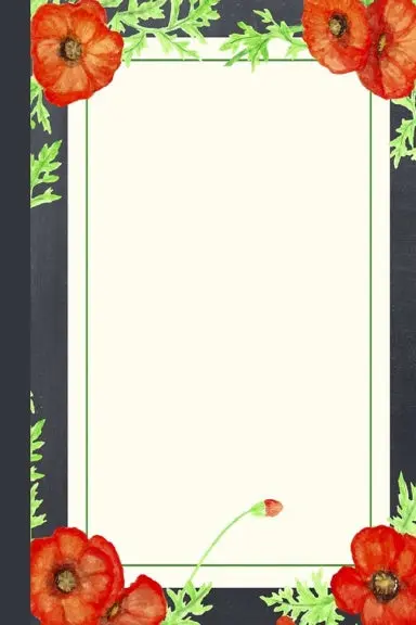 Coloring Doodling Notebook | Poppies 1
