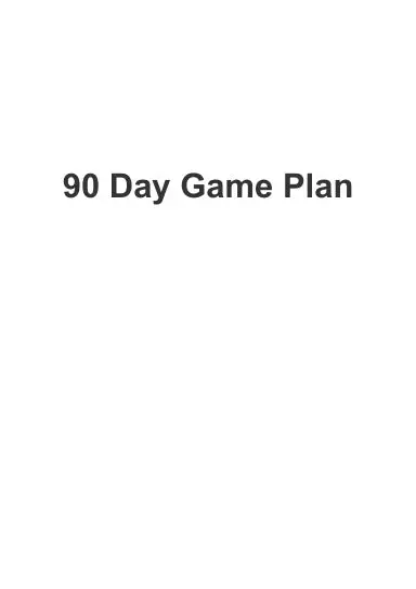 90 Day Game Plan - Generic 1