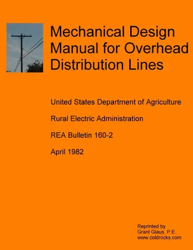 Mechanical Design Manual For Overhead Distribution Lines 1