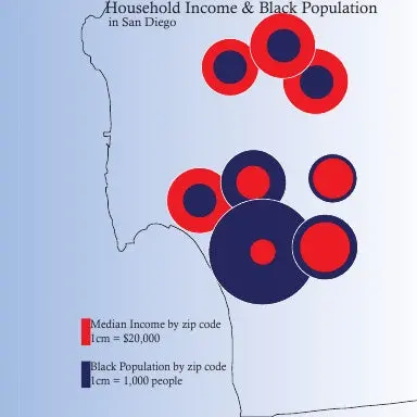 Household Income & Black Population In San Diego 1