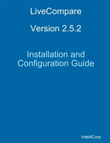 Livecompare 2.5.2 Installation And Configuration Guide 1