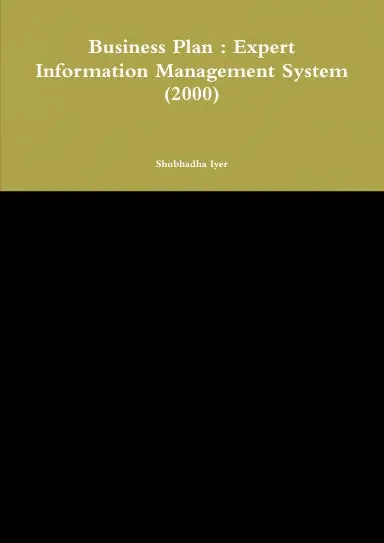 Business Plan : Expert Information Management System (2000) 1