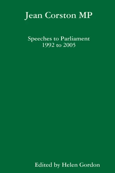 Jean Corston Mp Speeches To Parliament 1992 To 2005 1