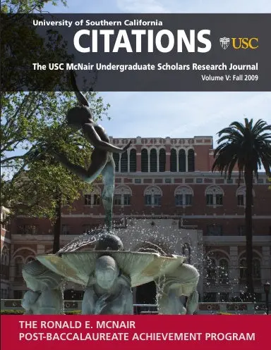 Usc Mcnair Citations: Vol V Fall 2009 1