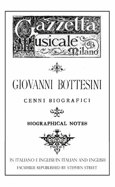 Giovanni Bottesini Cenni Biografici/Biographical Notes 1