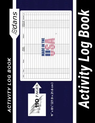 Dans Activity Log Book Coil Bound, 8.5 X 11 Inches, 110 Pages, Black 1