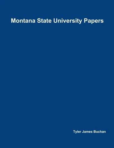 Montana State University Papers 1