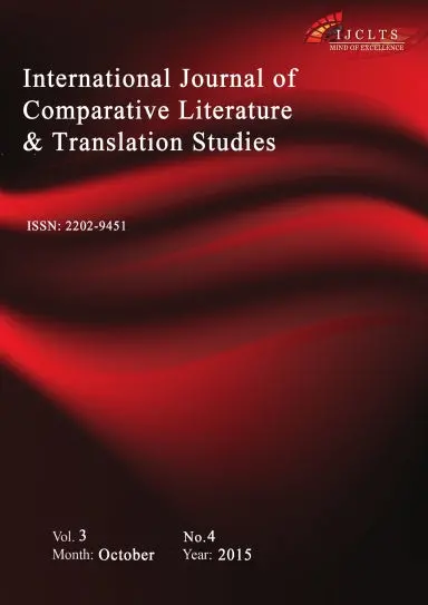 International Journal Of Comparative Literature And Translation Studies [Vol 3, No 4 (2015)] 1