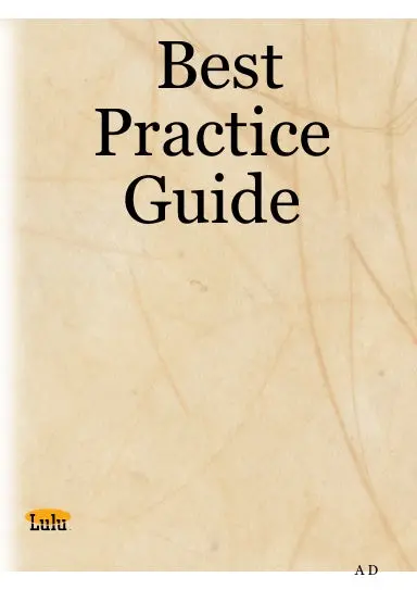Best Practice Guide 1