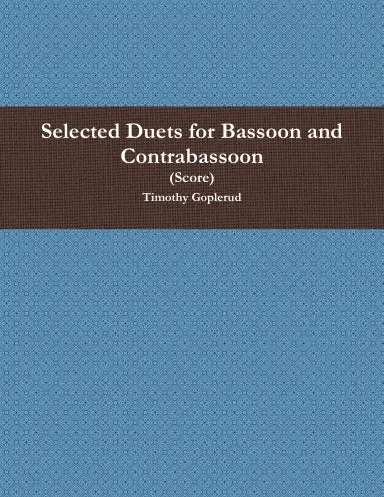 Selected Duets For Bassoon And Contrabassoon 1