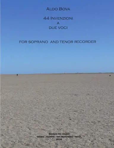 44 Invenzioni A Due Voci For Recorders 1