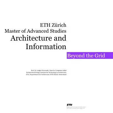 Architecture And Information, Mas 2012 1