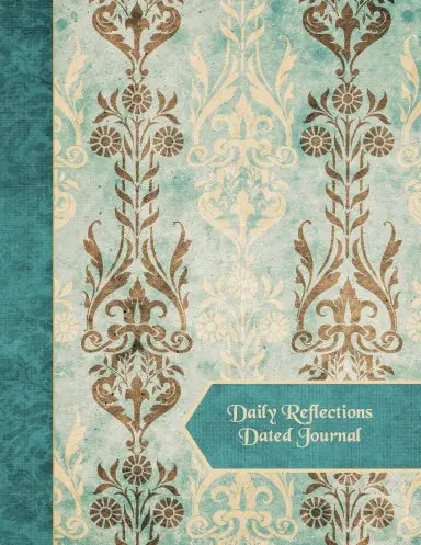 Daily Reflections Dated Journal | Vintage Scrolls  | Page To A Day 365 Daily Quotes 11"X 8.5" Paperback Diary Planner 1